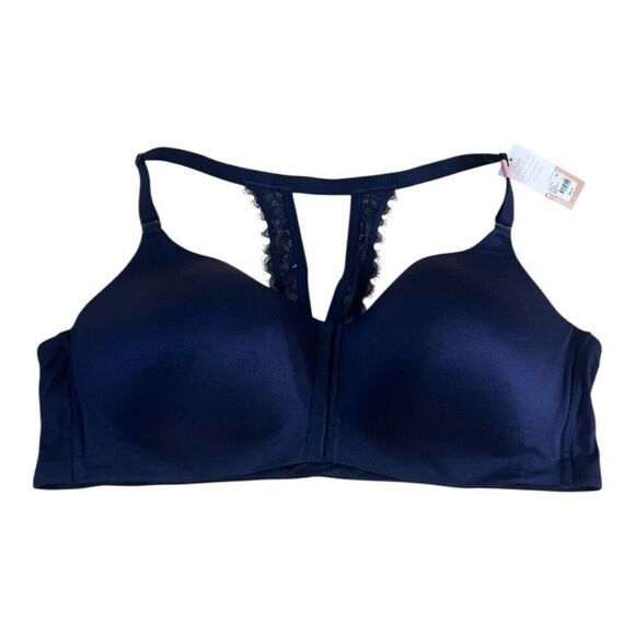 Cacique Blue Lightly Lined Full Coverage No Wire Mastectomy Collection Bra 50C - Picture 1 of 12